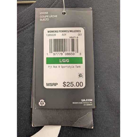 NWT Under Armour Project Rock Women's Tank in Black size Large - Picture 5 of 7